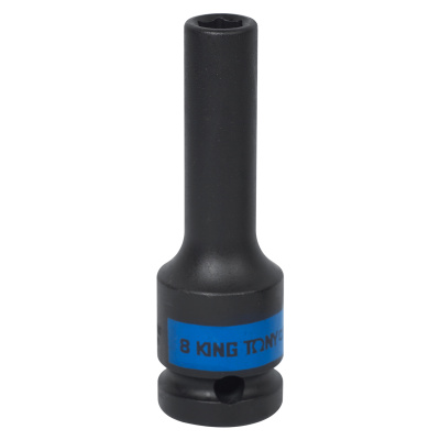 KING TONY Головка торцевая ударная глубокая шестигранная 1/2", 8 мм