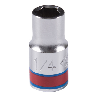 Головка торцевая стандартная шестигранная 1/4", 1/4", дюймовая KING TONY 233508S