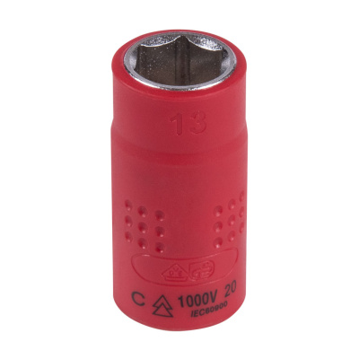 Головка торцевая диэлектрическая шестигранная 3/8", 13 мм KING TONY 3335VE13M