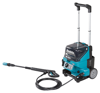 Аккумуляторная мойка высокого давления Makita HW001GZ • 40V XGT • BL • 1.2 кВт • 115 бар • 420 л/ч • шланг 5 м • 2 насадки универсальные