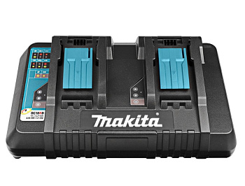 Зарядное устройство Makita DC18RD • быстрое двухпортовое • для аккумуляторов LXT 14.4V-18V