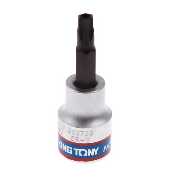 Насадка (бита) торцевая 3/8", Torx, T30, L = 50 мм, с отверстием KING TONY 302730