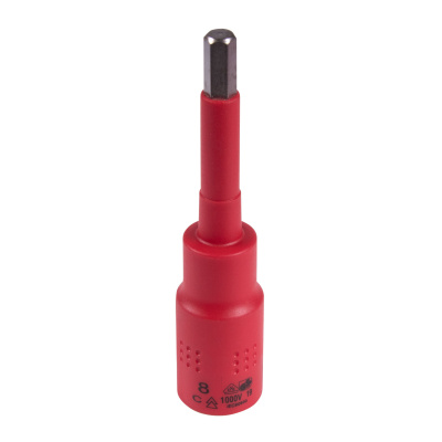 Насадка (бита) торцевая диэлектрическая 1/2", HEX, 8 мм, L = 120 мм KING TONY 4035VE08