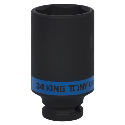 KING TONY Головка торцевая ударная глубокая шестигранная 1/2", 34 мм