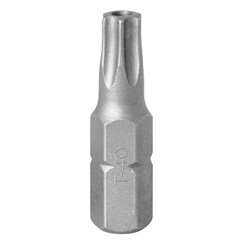 KING TONY Вставка (бита) торцевая 1/4", Torx, T40, 25, с отверстием