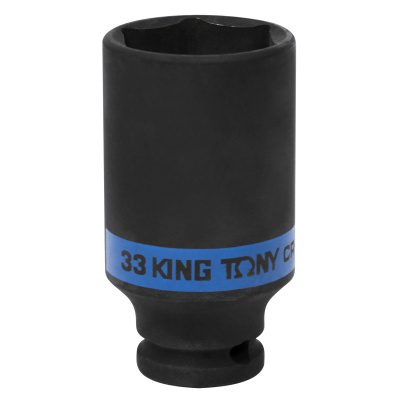 KING TONY Головка торцевая ударная глубокая шестигранная 1/2", 33 мм