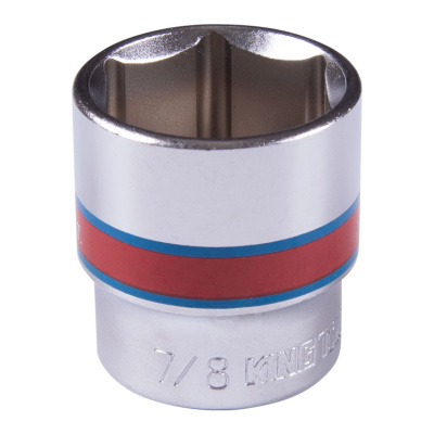 KING TONY Головка торцевая стандартная шестигранная 3/8", 7/8", дюймовая