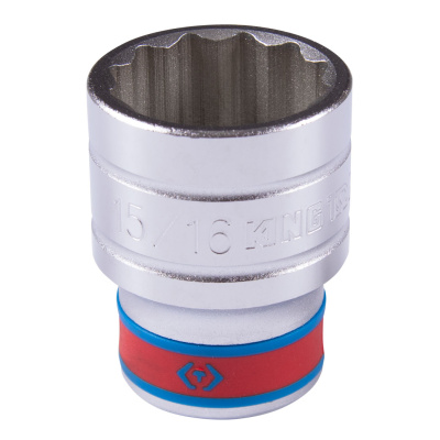 KING TONY Головка торцевая стандартная двенадцатигранная 1/2", 15/16", дюймовая