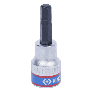 KING TONY Насадка (бита) торцевая 3/8", Hex, 6 мм, L = 50 мм