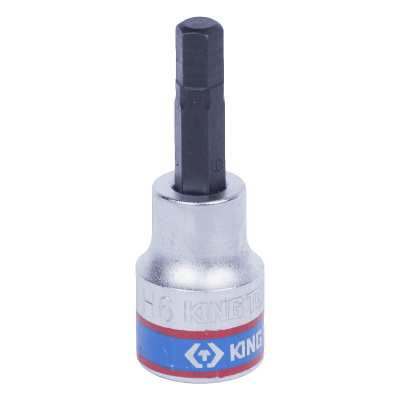 KING TONY Насадка (бита) торцевая 3/8", Hex, 6 мм, L = 50 мм