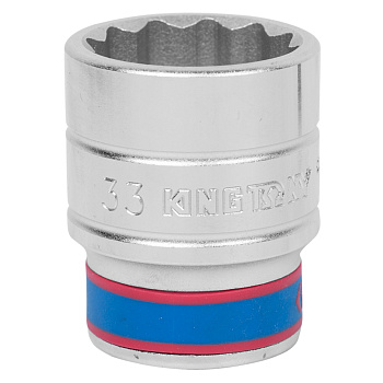 KING TONY Головка торцевая стандартная двенадцатигранная 3/4", 33 мм