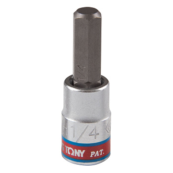 KING TONY Насадка (бита) торцевая 1/4", Hex, 1/4", L = 37 мм