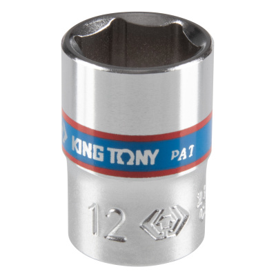 Головка торцевая стандартная шестигранная 1/4", 12 мм KING TONY 233512M