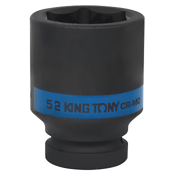 Головка торцевая ударная глубокая шестигранная 1", 52 мм KING TONY 843552M