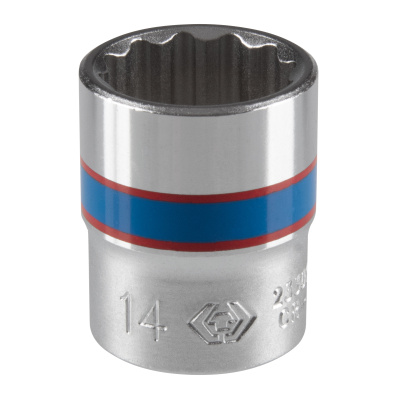 Головка торцевая стандартная двенадцатигранная 1/4", 14 мм KING TONY 233014M