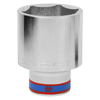 KING TONY Головка торцевая глубокая шестигранная 3/4", 58 мм