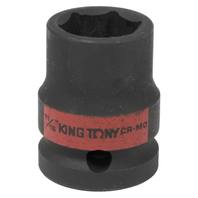 KING TONY Головка торцевая ударная шестигранная 1/2", 11/16", дюймовая