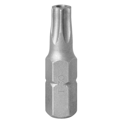 KING TONY Вставка (бита) торцевая 1/4", Torx, T30, 25, с отверстием