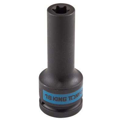 KING TONY Головка торцевая ударная глубокая TORX Е-стандарт 3/4", E18, L = 110 мм