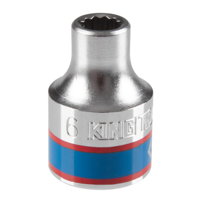 Головка торцевая стандартная двенадцатигранная 3/8", 6 мм KING TONY 333006M