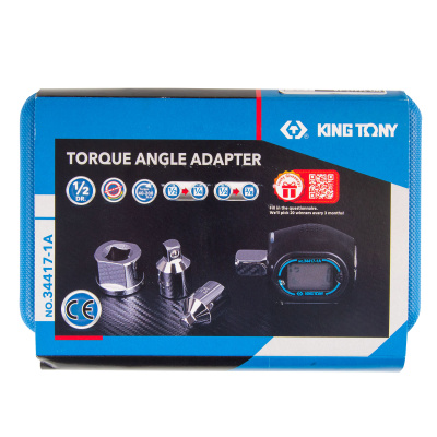 Динамометрический адаптер 1/2", 40-200 Нм, "DIGITAL", 4 предмета, кейс KING TONY 34417-1A