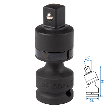 Кардан ударный 1/2", шаровый, с шариковым фиксатором KING TONY 4798P