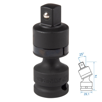 Кардан ударный 1/2", шаровый, с шариковым фиксатором KING TONY 4798P