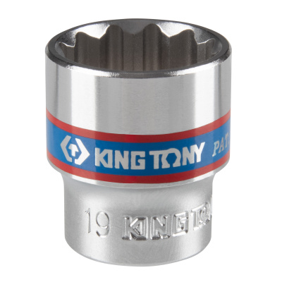 KING TONY Головка торцевая стандартная двенадцатигранная 3/8", 19 мм