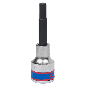 KING TONY Насадка (бита) торцевая 1/2", Hex, 7 мм, L = 80 мм