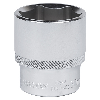 МАСТАК Головка торцевая стандартная шестигранная 1/2", 30 мм