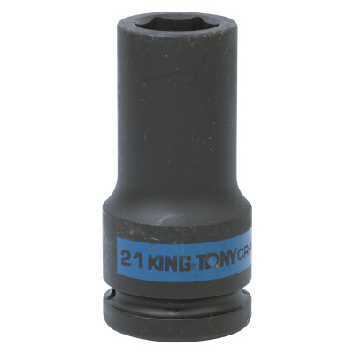 Головка торцевая ударная глубокая шестигранная 3/4", 21 мм KING TONY 643521M