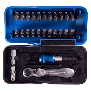 KING TONY Набор вставок (бит) серии "АТОМ", 1/4", PH, PZ, Hex, Torx, 26 предметов