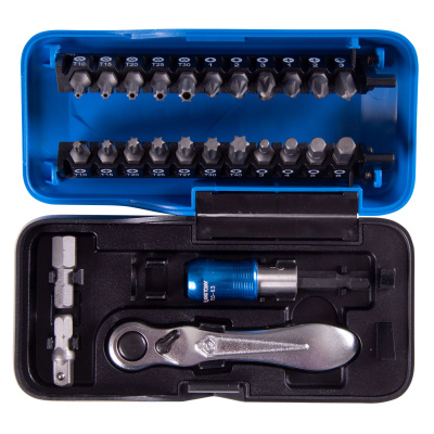 KING TONY Набор вставок (бит) серии "АТОМ", 1/4", PH, PZ, Hex, Torx, 26 предметов