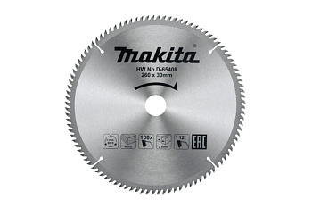 Пильный диск для дерева, 260x30x2.6/1.8x100T Makita