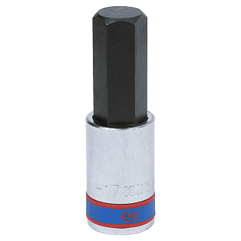 KING TONY Насадка (бита) торцевая 1/2", Hex, 17 мм, L = 80 мм