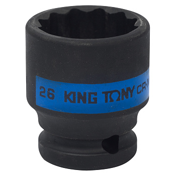 KING TONY Головка торцевая ударная двенадцатигранная 1/2", 26 мм
