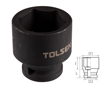 Головка торцевая ударная шестигранная 1/2", 32 мм TOLSEN TT18232