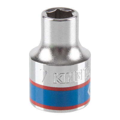 Головка торцевая стандартная шестигранная 3/8", 7 мм KING TONY 333507M