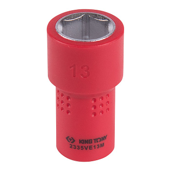 KING TONY Головка торцевая диэлектрическая шестигранная 1/4", 13 мм