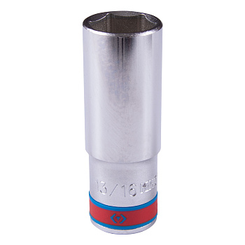 KING TONY Головка торцевая глубокая шестигранная 1/2", 13/16", дюймовая