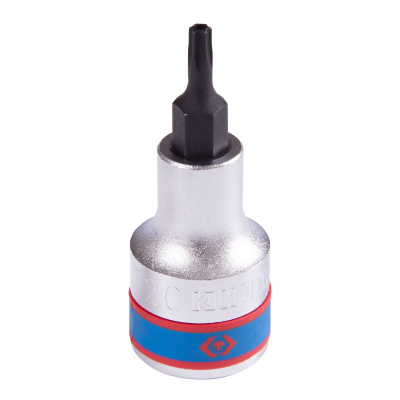 KING TONY Насадка (бита) торцевая 1/2", Torx, T20, L = 60 мм, с отверстием