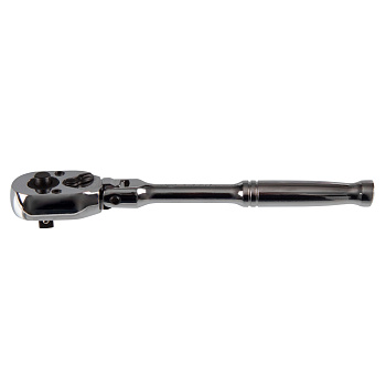 Трещотка 1/4", 150 мм, 24 зубца, флажковая с кнопкой, шарнирная KING TONY 2781-06P