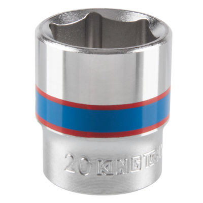 Головка торцевая стандартная шестигранная 3/8", 20 мм KING TONY 333520M