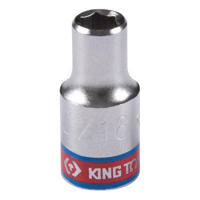 KING TONY Головка торцевая стандартная шестигранная 1/4", 3/16", дюймовая