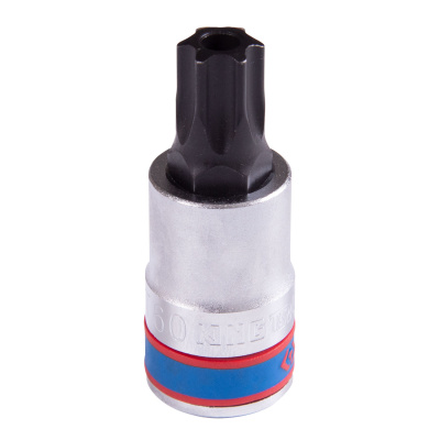 KING TONY Насадка (бита) торцевая 1/2", Torx, T60, L = 60 мм, с отверстием