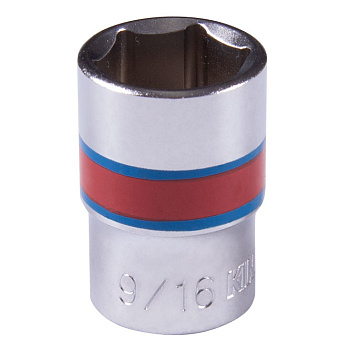 KING TONY Головка торцевая стандартная шестигранная 3/8", 9/16", дюймовая