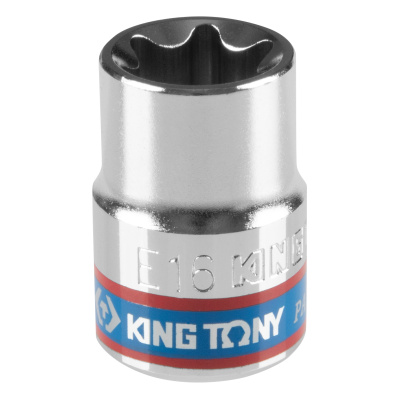 KING TONY Головка торцевая TORX Е-стандарт 3/8", E16, L = 28 мм