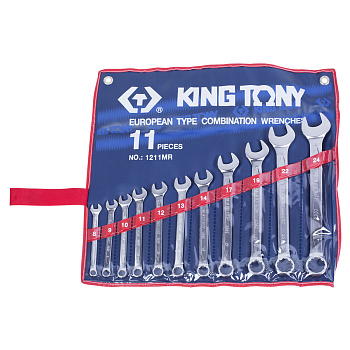 Набор комбинированных ключей, 8-24 мм, 11 предметов KING TONY 1211MR