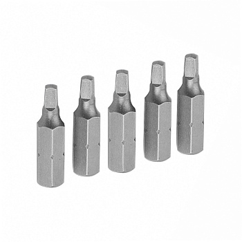 TOLSEN Набор вставок (бит) торцевых 1/4", Square, S2, 25 мм, 5 предметов