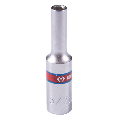 KING TONY Головка торцевая глубокая шестигранная 1/4", 5/32", дюймовая